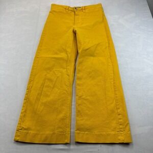 M.i.h Jeans Womens Medium Yellow Denim High Rise Relaxed Fit Wide Leg Streetwear